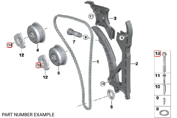 Genuine BMW Sprocket Collar Screw - 11367524954