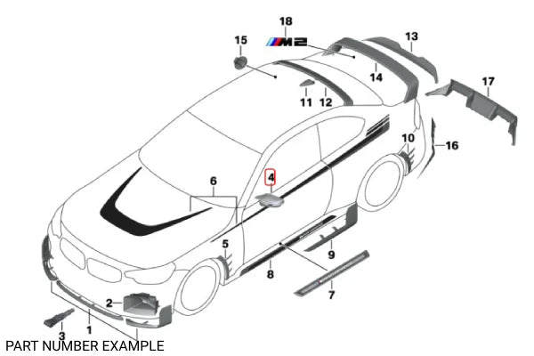 Genuine BMW Mirror Cover Cap Carbon RHS – 51168075066