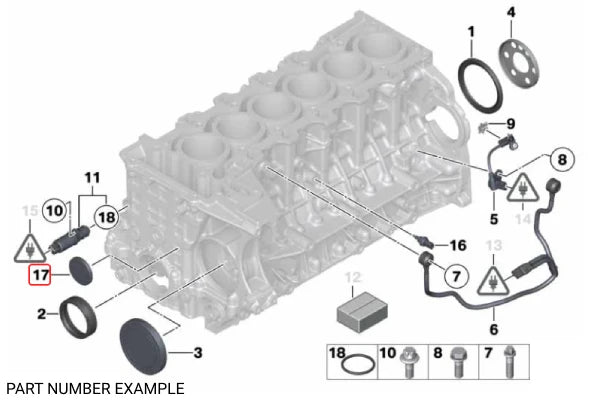 Genuine BMW Oil Pump Chain Tensioner Access Lid - 11117615131
