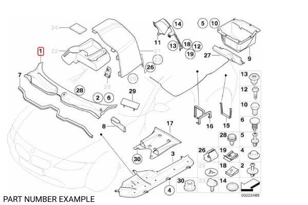 Genuine BMW Cover Windshield for RHD Z4 – 51717043619