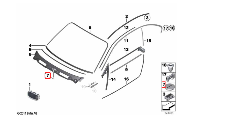 Genuine BMW Round Trim Cover – 51717169481