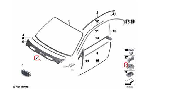Genuine BMW Round Trim Cover – 51717169481