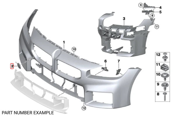 Genuine BMW Front Tow Cover Hook for G87 - 51117887589
