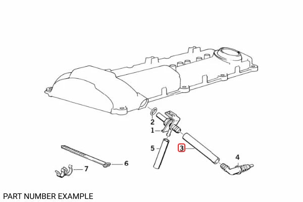 Genuine BMW Crankcase Ventilation Hose for E36 – 11151730507