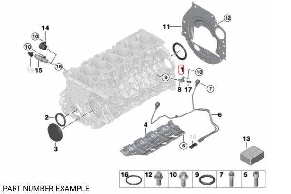 Genuine BMW Rear Crankshaft Seal for N51, N52, N54 – 11117584398