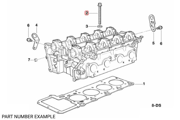 Genuine BMW Cylinder Head Bolt Set for M60 M62 - 11127583115