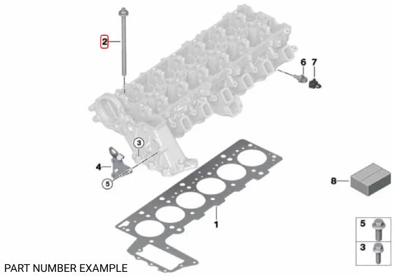 Genuine BMW Cylinder Head Bolt Set for M57N2 – 11127798532