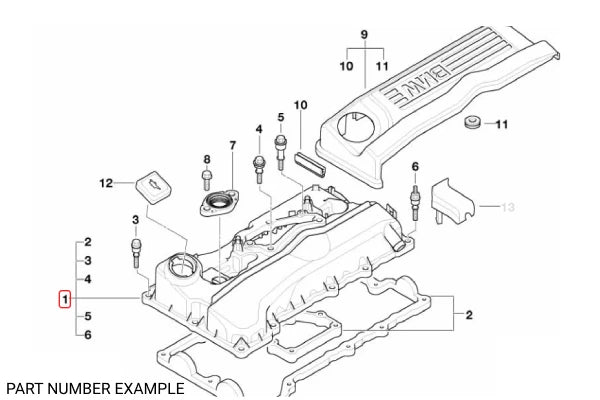 Genuine BMW Cylinder Head Cover – 11128645888