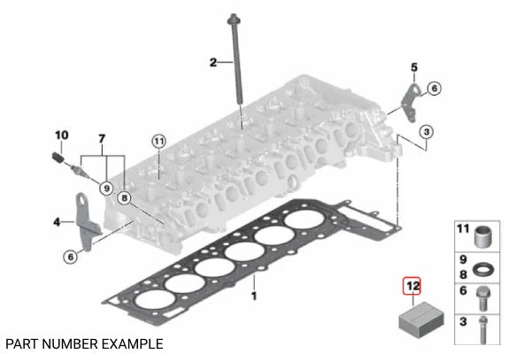 Genuine BMW Cylinder Head Gasket Set for N57N - 11128515732