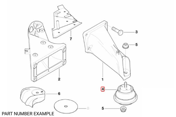 Genuine BMW Engine Mount for E46, Z4 – 22116779970