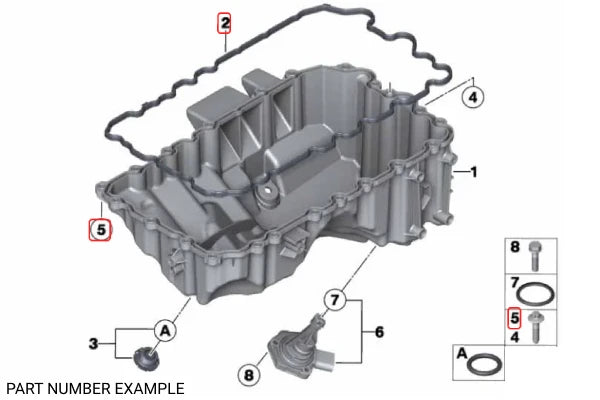 Genuine BMW Engine Oil Pan Bolt - 11137603833