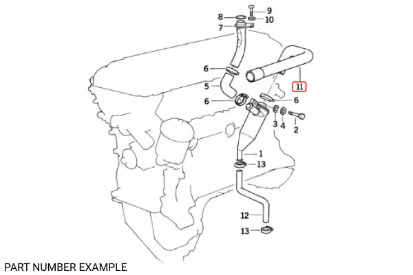 Genuine BMW Vent Hose for E36 – 11151401544