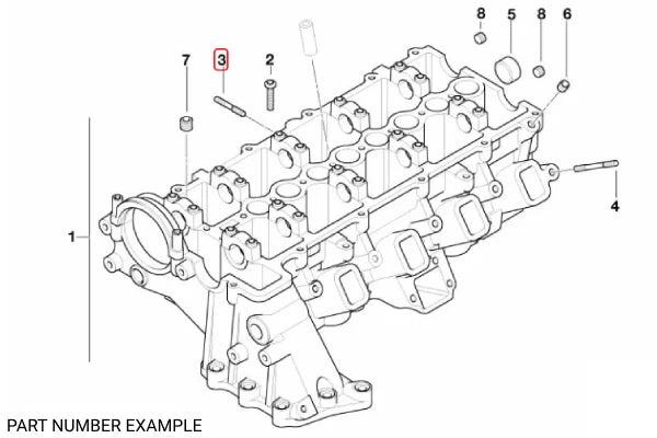 Genuine BMW Exhaust Manifold Stud (M8x55) – 11127791553