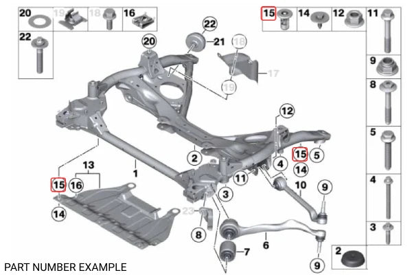 Genuine BMW Expanding Nut - 07147306224