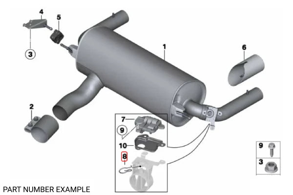 Genuine BMW Exhaust Fixing Bow / Clip - 18307620323