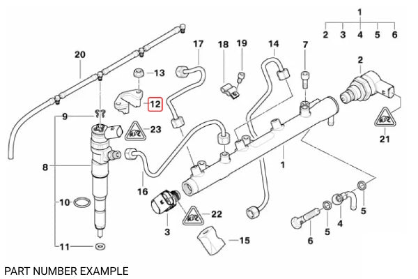 Genuine BMW Fuel Injector Flange for M57N – 13537787215
