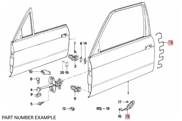 Genuine BMW Front Door Support Left - 51211916649