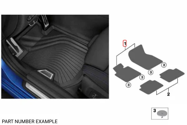 Genuine BMW Front Floor Mats All-Weather for G Series – 51472461170