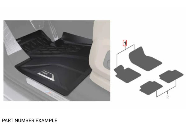 Genuine BMW Front Rubber Floor Mats All-Weather for X5 X6 X7 – 51472458553