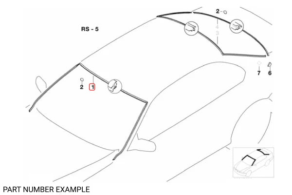 Genuine BMW Front Windshield Molding for E39 - 51318159784