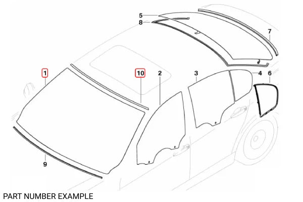 Genuine BMW Front Windshield Top Trim Cover for E90 E91 - 51317061967