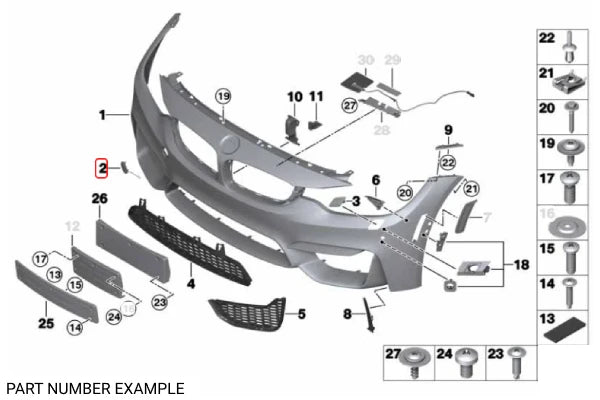 Genuine BMW Front Tow Hook Cover – 51118063105