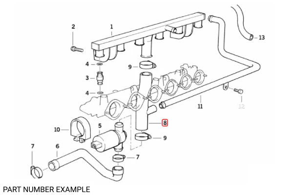 Genuine BMW Fuel System Hose for E36 – 13411403013