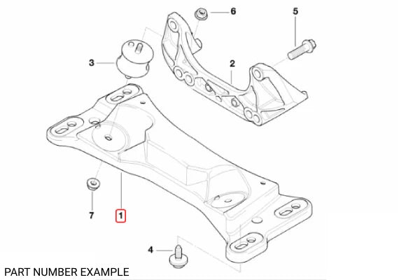 Genuine BMW Gearbox Support – 22316760531