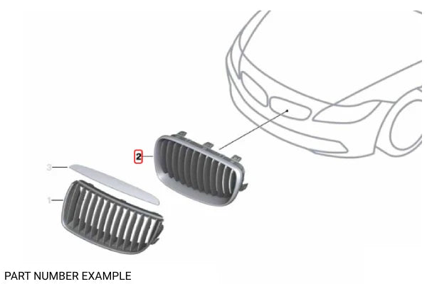 Genuine BMW RHS Chrome Grille & Frame for E90 E91  – 51137201969