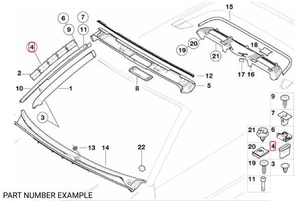 Genuine BMW Pillar Trim Grommet – 11119157037