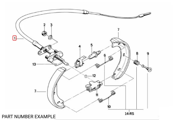 Genuine BMW Hand Brake Bowden Cable – 34411118583