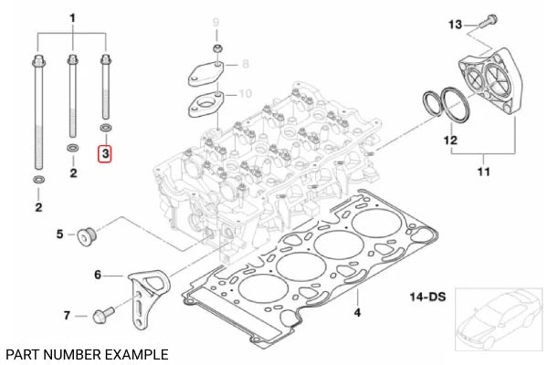 Genuine BMW Cylinder Head Bolt Washer – 11127550856