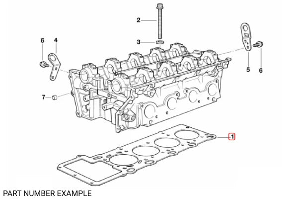 Genuine BMW Head Gasket for Cylinders 5-8 (1.74 mm) for M60 - 11121736316