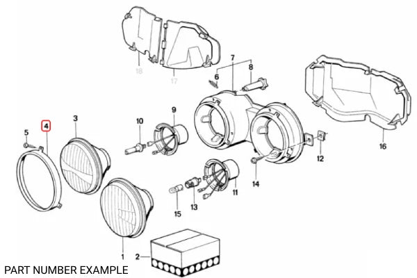 Genuine BMW Headlight Glass Retention Ring – 63121362477