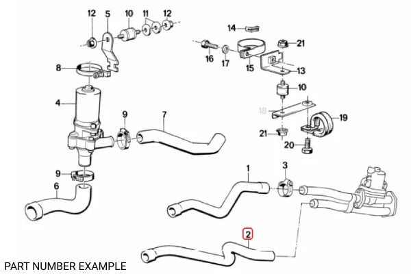 Genuine BMW Heater Core Inlet Hose – 64211370807