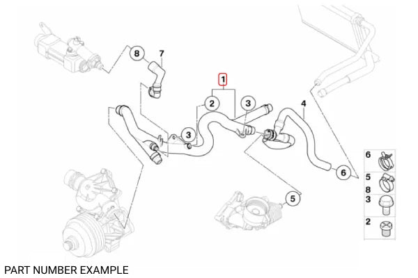 Genuine BMW Heater Return-Hose Connection – 11537802632