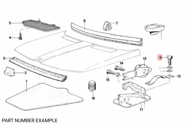 Genuine BMW Hex Bolt With Washer - 7119915022