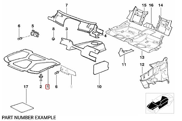 Genuine BMW Bonnet Insulation for E36 – 51488151438