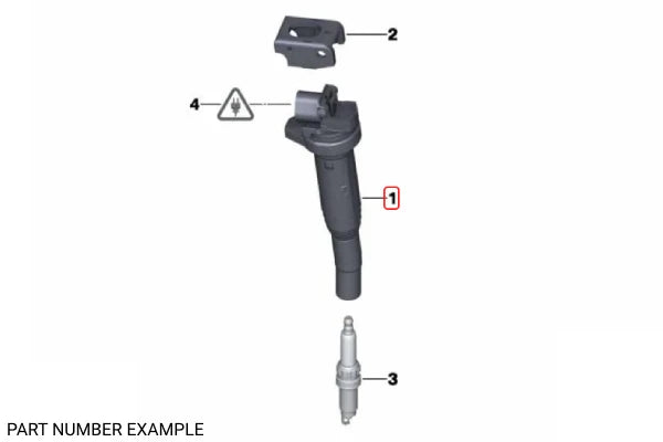 Genuine BMW Ignition Coil – 12138616153 - N20 N52 N54 N55 S55 S54 N62 S62 M54