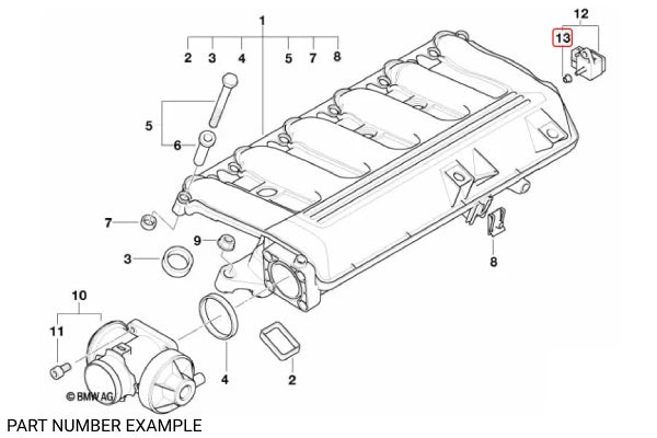 Genuine BMW Intake Manifold Absolute Pressure Sensor Grommet for M57 – 13627792261