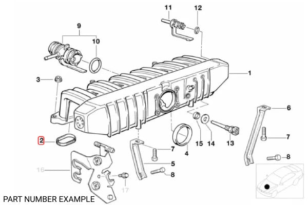 Genuine BMW Intake Manifold Gasket – 11611717259