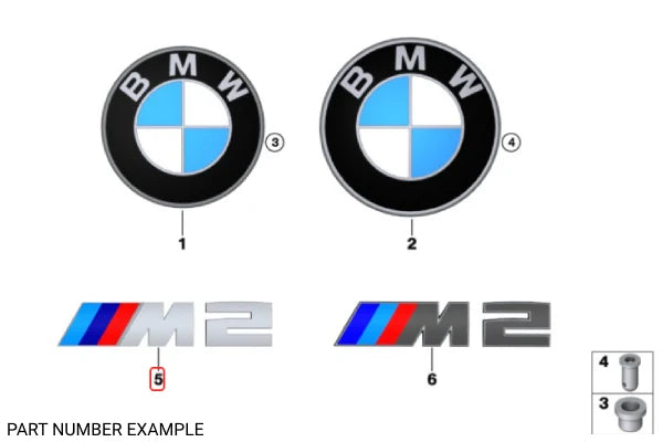Genuine BMW Boot Lettering 'M2' for G87 M2 Pre-LCI - 51148081996