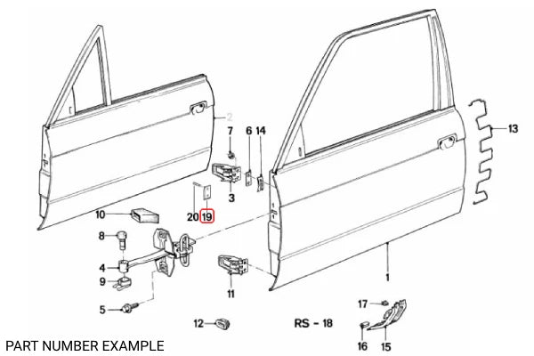 Genuine BMW Door Hinge Lock Plate M8 - 41511925445