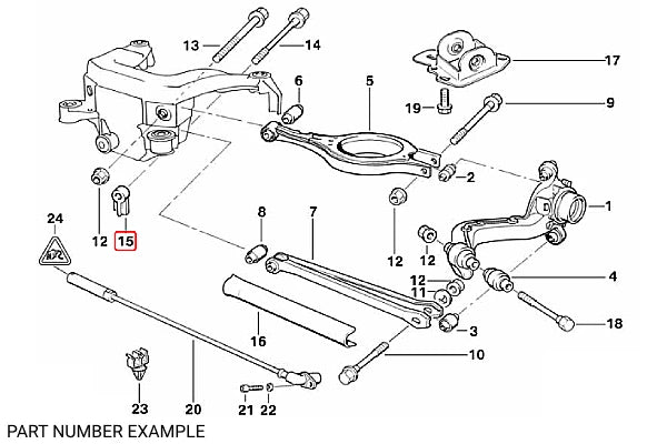 Genuine BMW Lock Plate for Rear Lower Control Arm Bolt – 33326760364