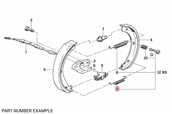 Genuine BMW Lower Parking Brake Spring – 34411121900