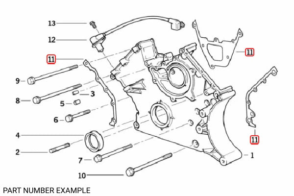Genuine BMW Lower Timing Case Gasket Set for M60 M62 – 11141436978