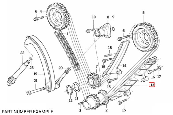 Genuine BMW Lower Timing Chain Guide Rail for M60 - 11311736275