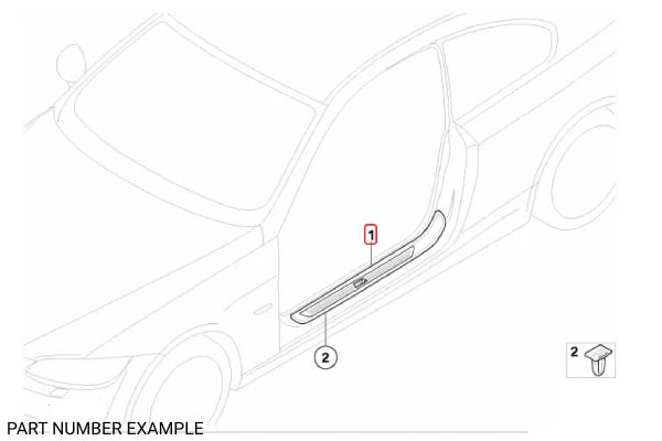 Genuine BMW M Door Sill Cover Left for E92 E93 - 51478046477