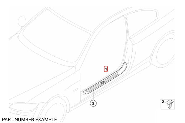 Genuine BMW M Door Sill Cover Right for E92 E93 - 51478046478