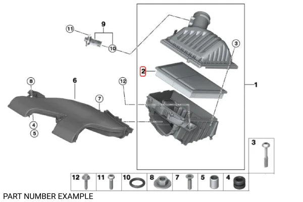 Genuine BMW MINI Air Filter - 13718513944